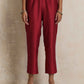 trueBrowns Red Silk Kurta Set | Swadesiicart