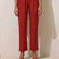 trueBrowns Maroon Viscose Solid Co-ord Set - Swadesiicart