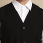 Even Apparels Men's Black Waistcoat With Patch Pocket | Swadesiicart
