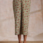 trueBrowns Beige Overall Brown Floral Block Print Cotton High-Low Co-Ord Set - Swadesiicart