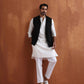trueBrowns Men's Ivory Sequin Chanderi Kurta | Swadesiicart