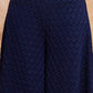 InWeave Women's Royal Blue Chikankari Long Anarkali Kurta Sharara Set - Swadesiicart