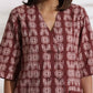 trueBrowns Brown Cotton Print Jacket Top & Short Co-ord Set - Swadesiicart