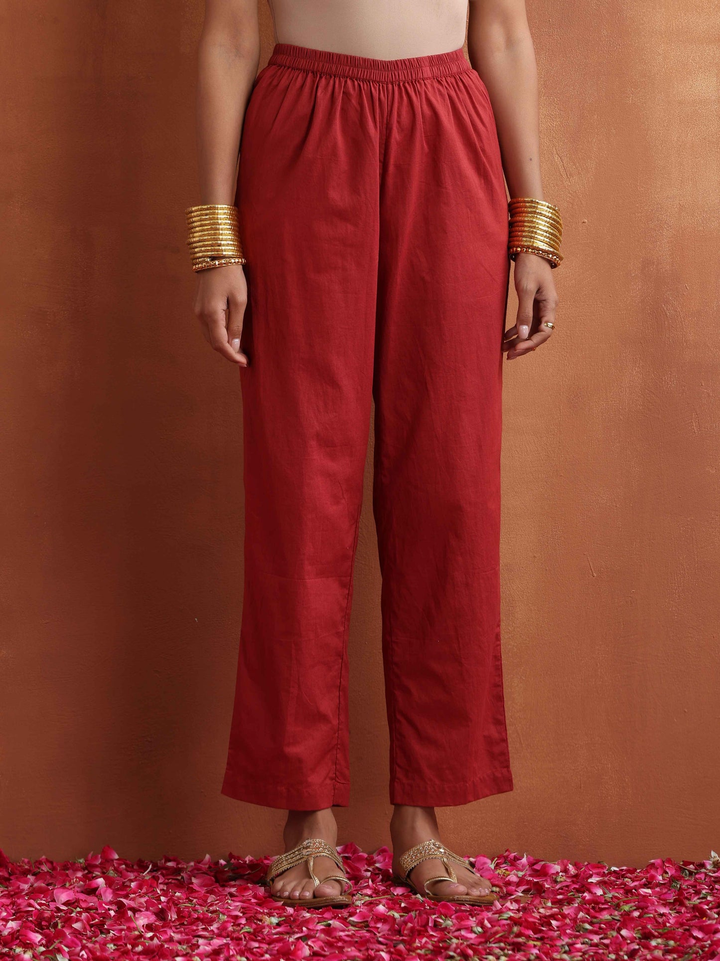 trueBrowns Maroon Flared Anarkali Kurta Set | Swadesiicart