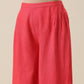 trueBrowns Bright Pink Slub Texture Sleevesless Jacket Pant Set | Swadesiicart