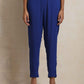 trueBrowns Blue Crinkle Flared Kurta Co-ord Set - Swadesiicart