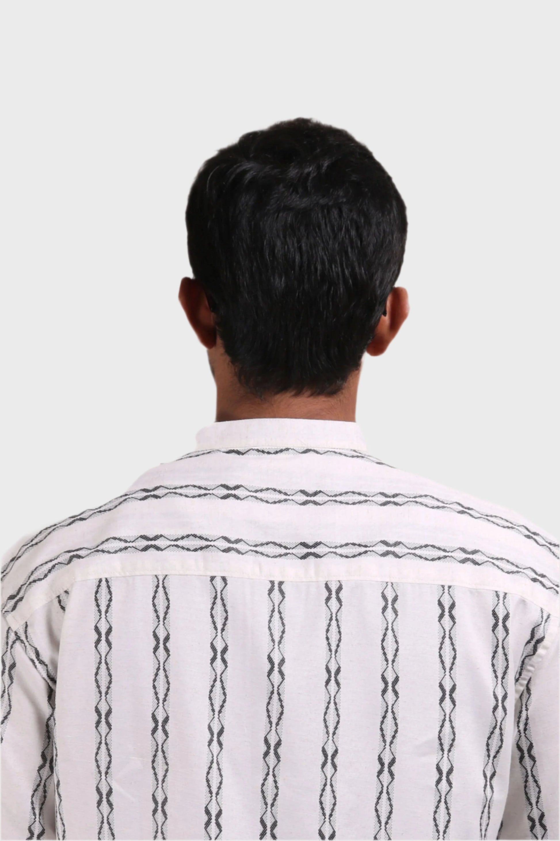 Xkind White Stripes Regular Fit Shirt | Swadesiicart