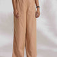 trueBrowns Beige Cotton Embroidered Shirt Top Co-ord Set - Swadesiicart