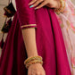 Pomcha Jaipur Magenta Lilly Anarkali Set | Swadesiicart