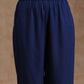 trueBrowns Midnight Blue Modal Satin Relax Kurta Set | Swadesiicart