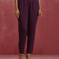 trueBrowns Pink Modal Boxpleat Kurta Set | Swadesiicart