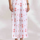 trueBrowns White Cotton Print Tie-up Top & Pants Co-ord Set - Swadesiicart