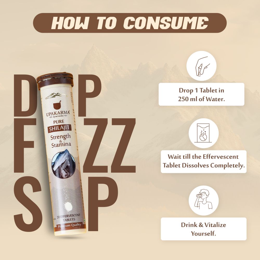 Upakarma Ayurveda Pure Sj Effervescent Tablets | Swadesiicart