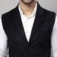 Even Apparels Men's Black Nehru Jacket With Welt Pockets | Swadesiicart