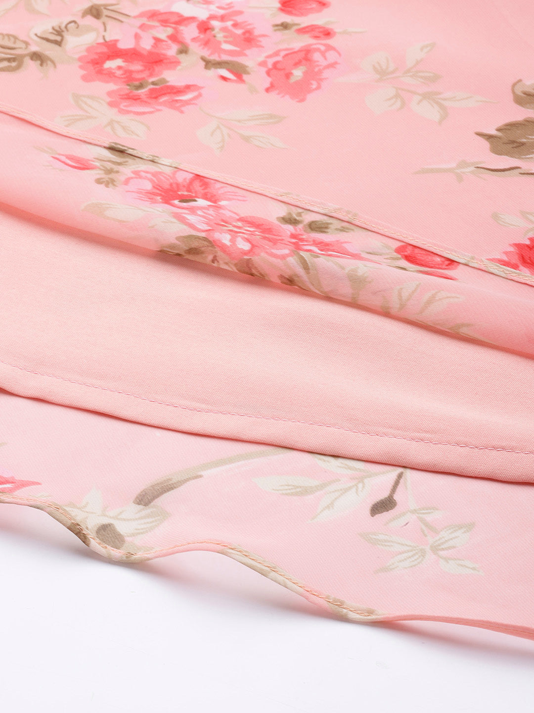 Varanga Pink Anarkali Kurta Paired With Chiffon Dupatta - Swadesiicart