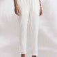 trueBrowns White Cotton A-line Kurta Set | Swadesiicart
