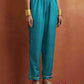 trueBrowns Purple Print A-line Kurta Set | Swadesiicart