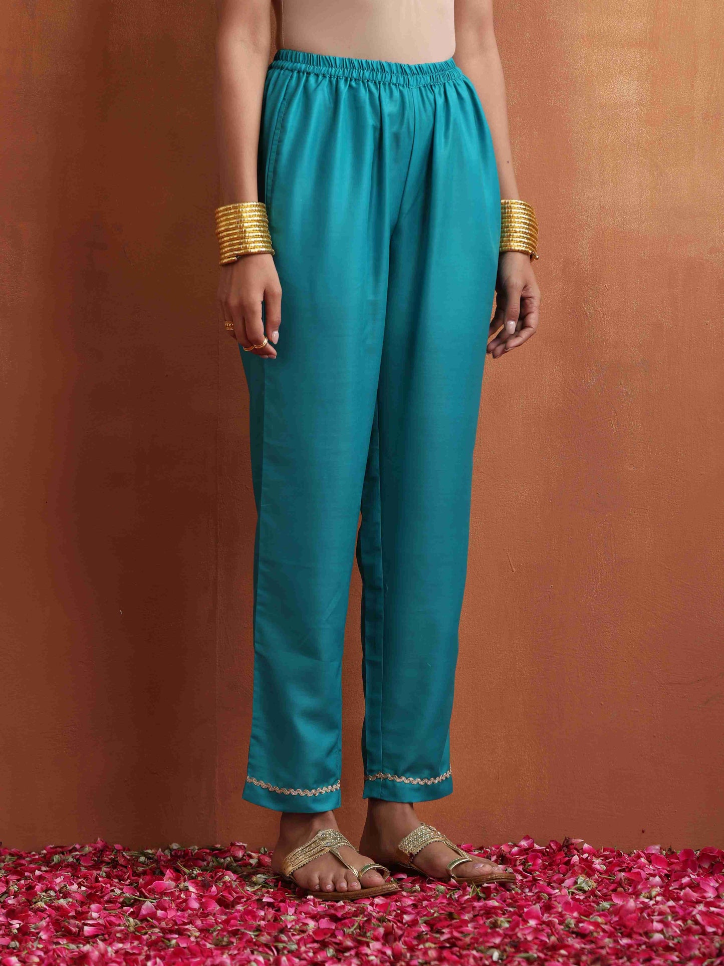 trueBrowns Purple Print A-line Kurta Set | Swadesiicart