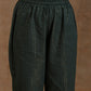 trueBrowns Dark Green Gold Cotton Yoke Kurta Set | Swadesiicart