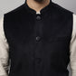 Even Apparels Men's Black Nehru Jacket With Welt Pockets | Swadesiicart