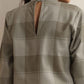 trueBrowns Green Check High Neck Winter Top | Swadesiicart
