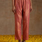 trueBrowns Blush Gold Cotton Relaxed High-Low Kurta Set | Swadesiicart