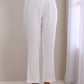 trueBrowns White Dobby Flared Slit Kurta Pant Set | Swadesiicart