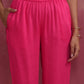 trueBrowns Pink Modal High Slit Kurta Set | Swadesiicart
