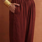 trueBrowns Brown Print Flared Co-ord Set - Swadesiicart