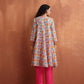 trueBrowns Off White Print Flared Anarkali Kurta Co-ord Set - Swadesiicart