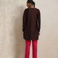 trueBrowns Cola Silk Kurta Co-ord Set - Swadesiicart