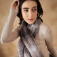 InWeave Women's Dark Grey Double Shade Faux Fur Neck Warmer - Swadesiicart