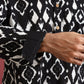 trueBrowns Men's Black Ikat Print Mandarin Collar Kurta Co-ord set - Swadesiicart