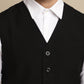 Even Apparels Men's Black Waistcoat with welt pockets | Swadesiicart