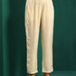 trueBrowns Off White Circle Floral Muslin Silk Printed Kaftan Pant Set | Swadesiicart