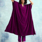 trueBrowns Wine Velvet Kaftan Kurta | Swadesiicart