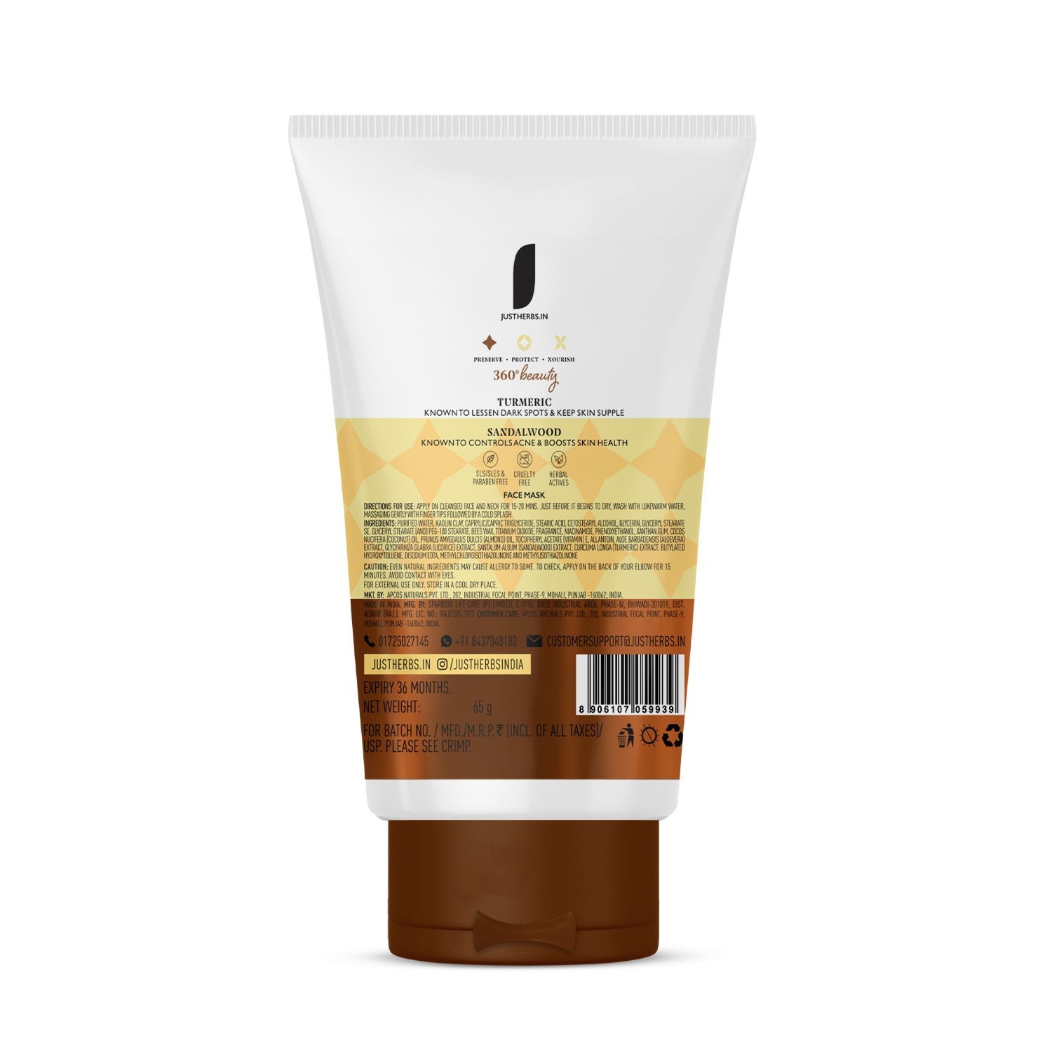 Ubtan Turmeric + Sandalwood Face Mask 100g