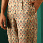 trueBrowns Men's Beige Geometric Muslin Silk Printed Co-ord Set - Swadesiicart