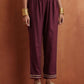 trueBrowns Maroon Flared Anarkali Kurta Set | Swadesiicart