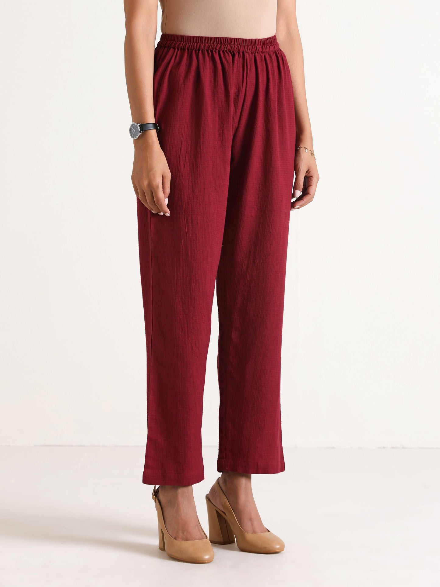 trueBrowns Maroon Angrakha Kurta Set | Swadesiicart