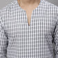 Even Apparels Multi Pure Cotton Open Neck Kurta | Swadesiicart
