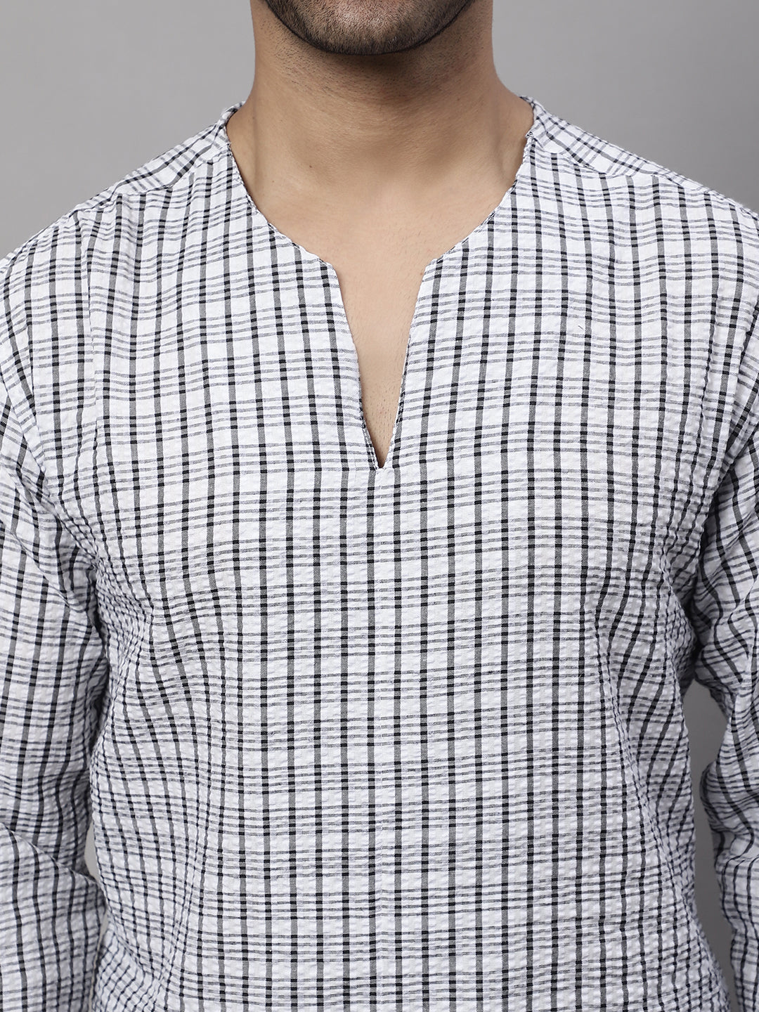 Even Apparels Multi Pure Cotton Open Neck Kurta | Swadesiicart