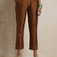 trueBrowns Brown Silk Angrakha Co-ord Set - Swadesiicart