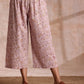 trueBrowns Grey Overall Floral Block Print Cotton High-Low Co-Ord Set - Swadesiicart