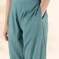 trueBrowns Green Cotton Ikat Flared Co-ord Set - Swadesiicart