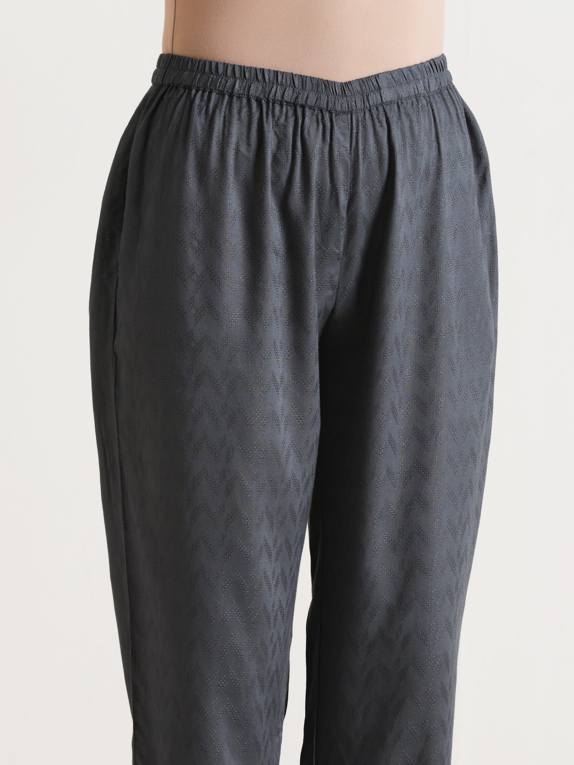 trueBrowns Grey Short Co-Ord Set - Swadesiicart