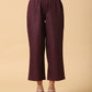 trueBrowns Cotton Linen Purple Boxy Fit Co-Ord Set - Swadesiicart