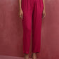 trueBrowns Magenta Highlow Modal Kurta Set | Swadesiicart