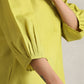 trueBrowns Green Cotton Blend Short Kurta | Swadesiicart