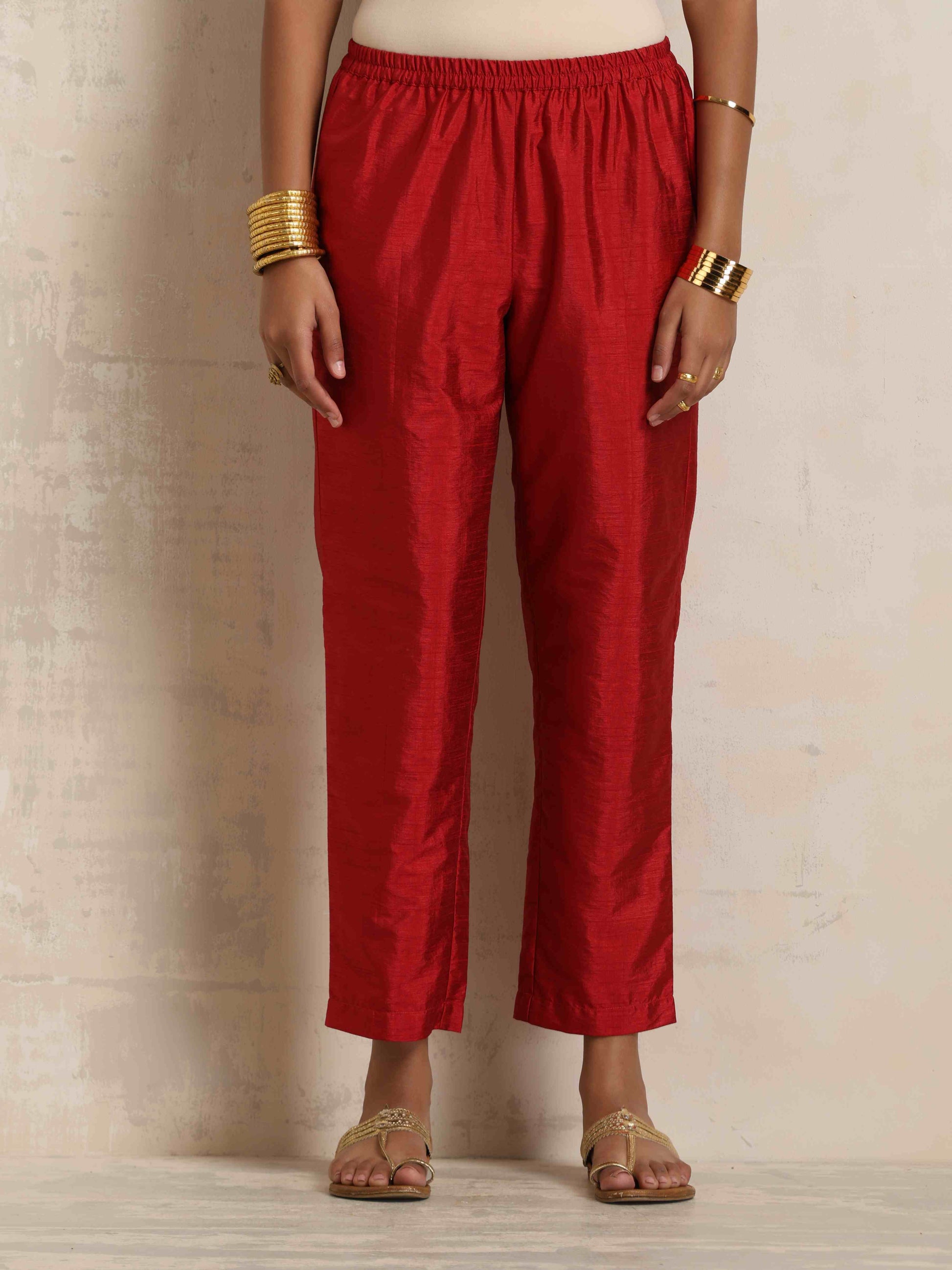 trueBrowns Gold Tissue Kurta Co-ord Set - Swadesiicart